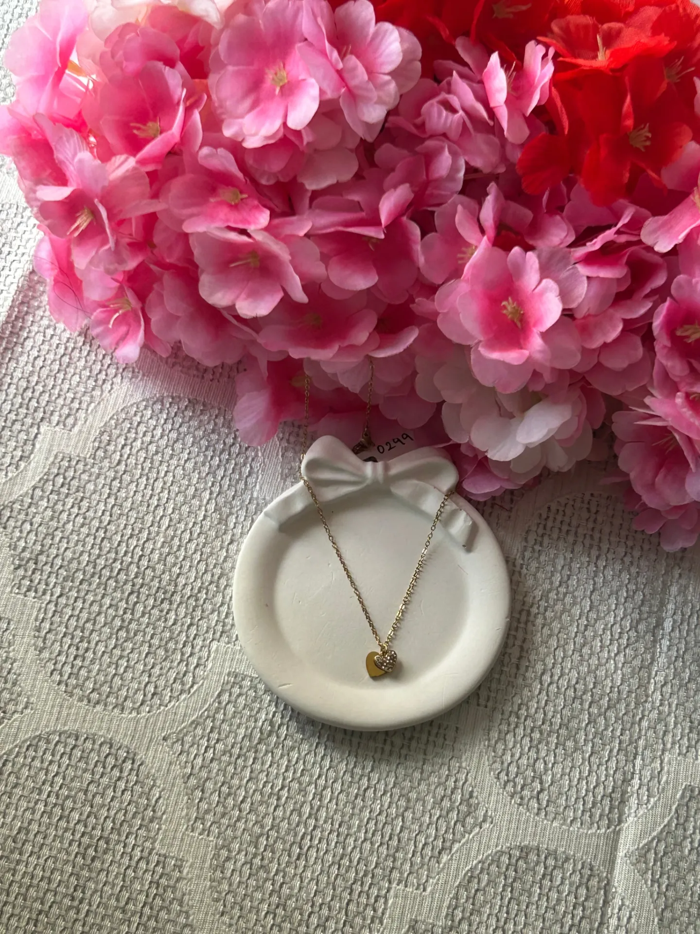 Gold Heart Drop Chain