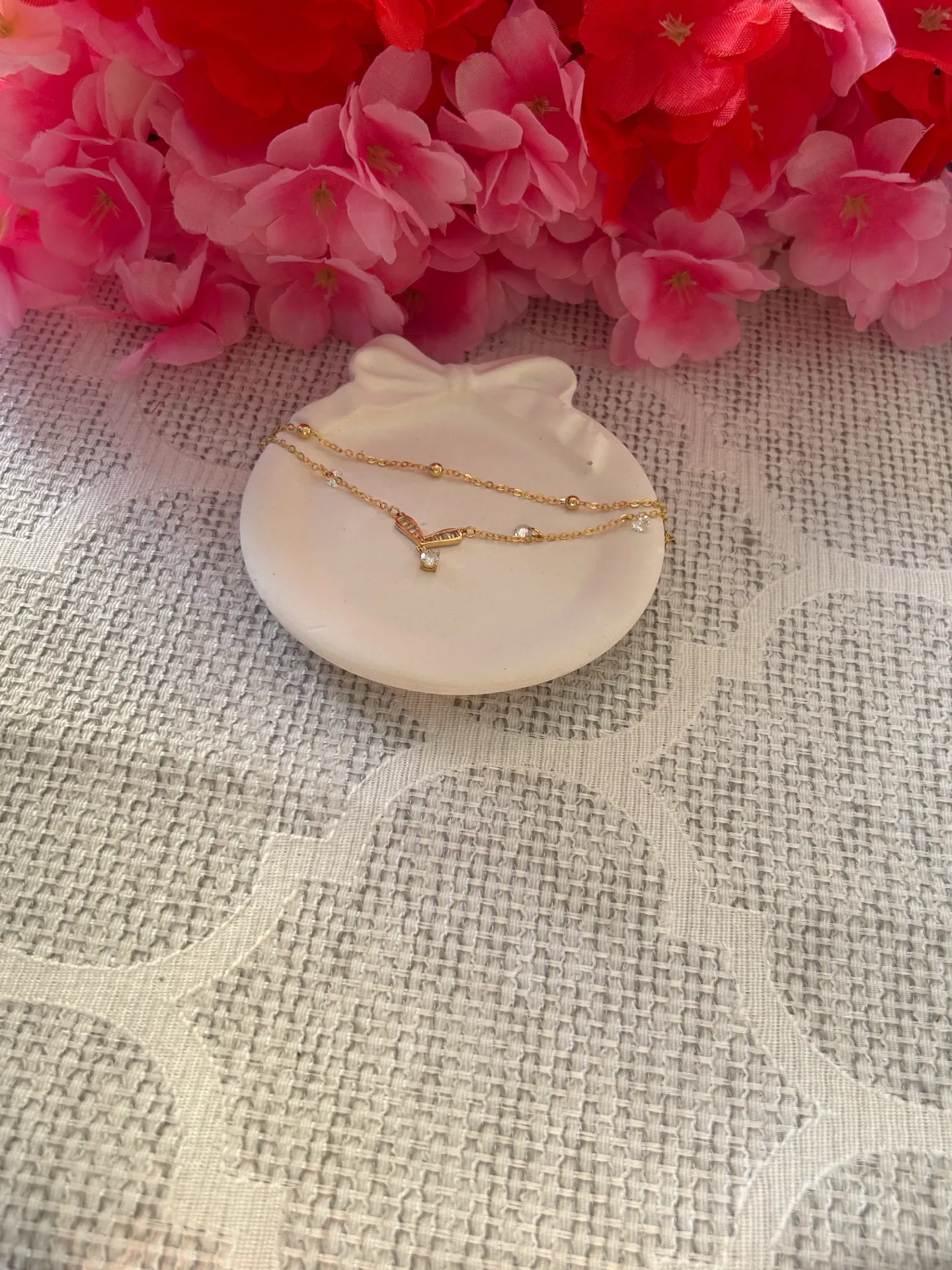 Cascading Crystal V-Bracelet