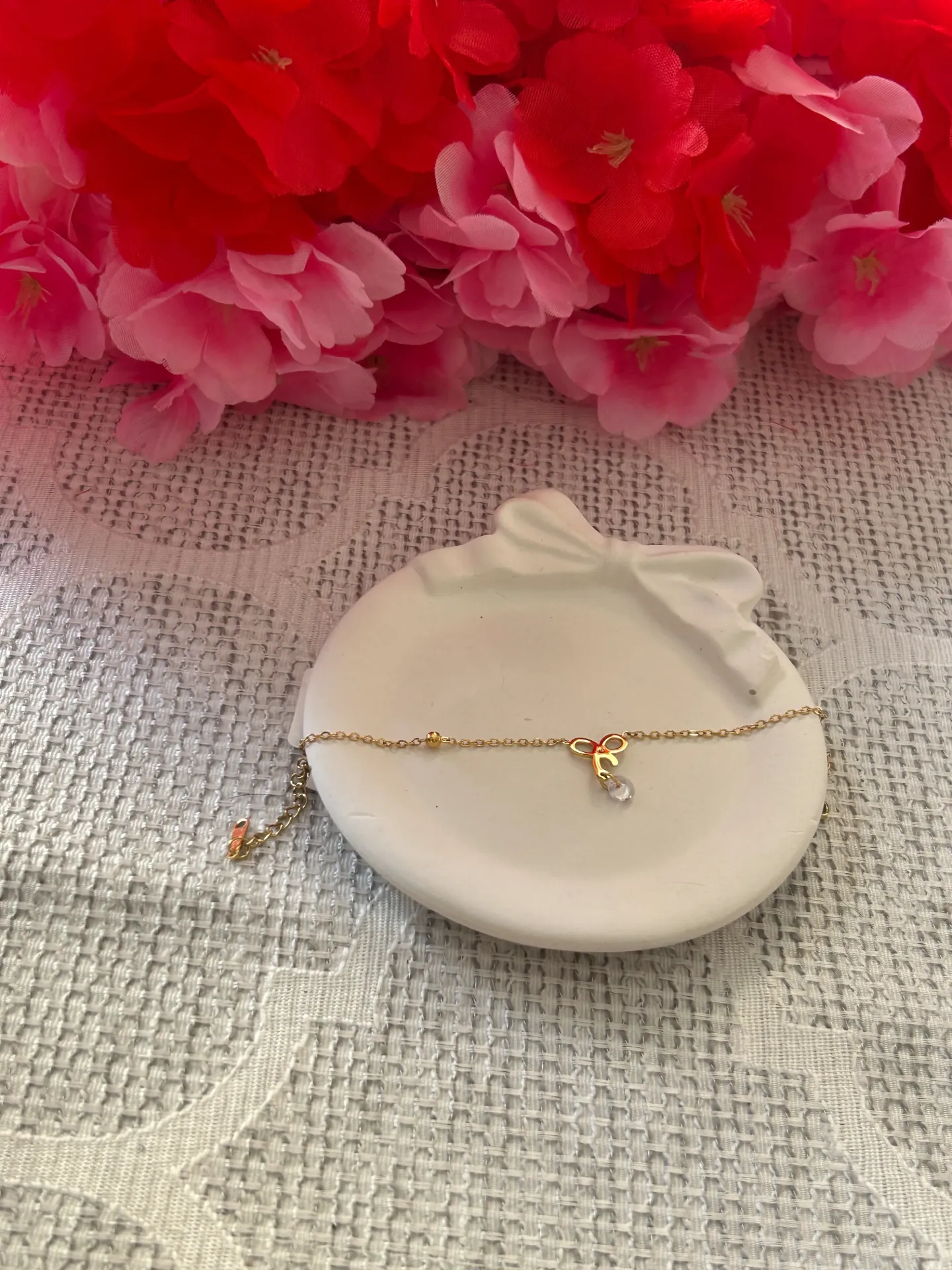 Dewdrop Bow Bracelet